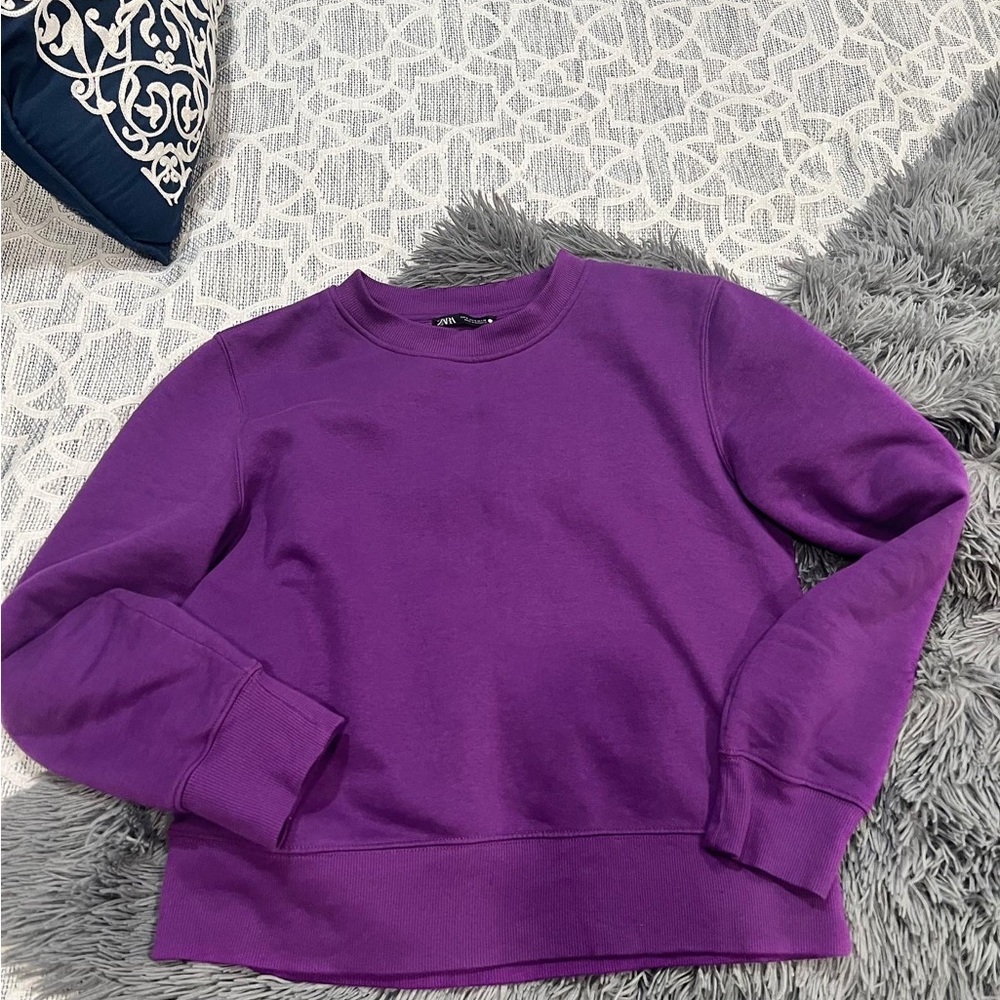 ZARA purple crewneck